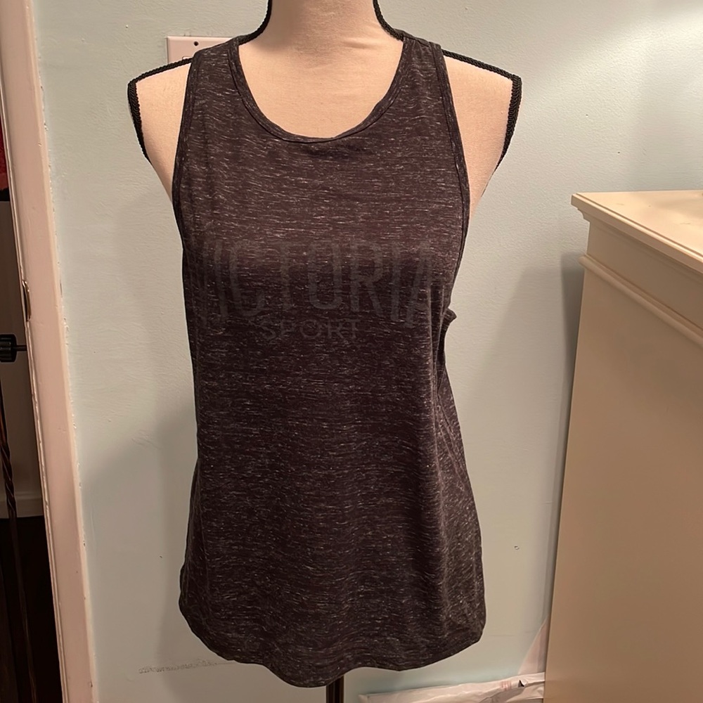Victoria Sport washed black marled tank. Size medium.